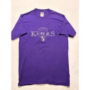 Sacramento Kings T Shirt Purple Nba Graphic Tee Fruit Of The Loom
